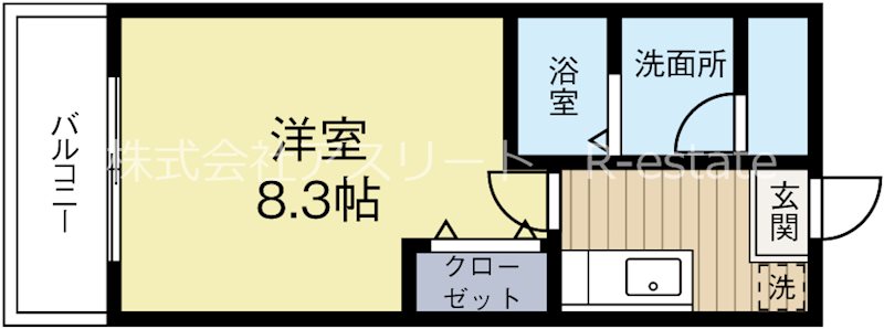 リブレア博多駅B 102号室 間取り