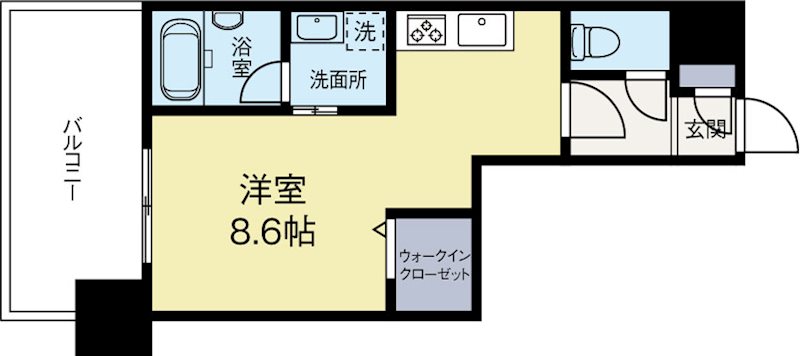 LANDIC　K2620 505号室 間取り