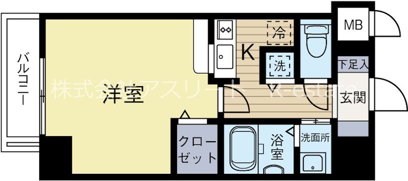 アルティザ博多駅南 1301号室 間取り