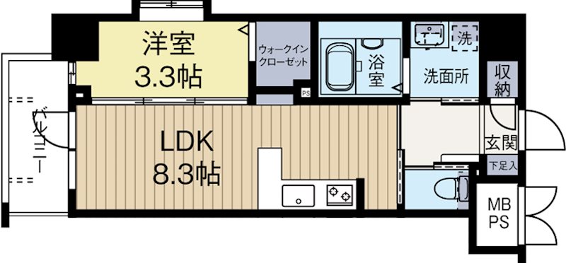 ネストピア博多シティ 705号室 間取り