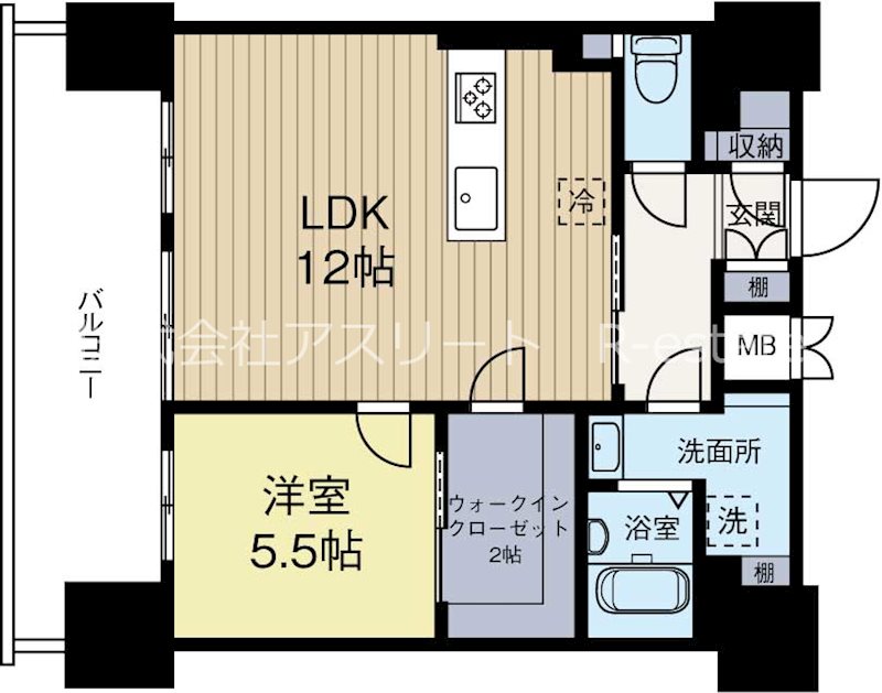 F・PARC GRANDMARK天神 間取り図