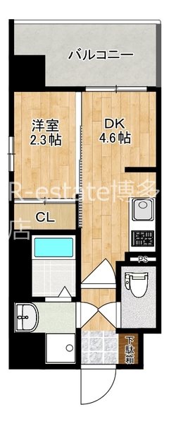 モダンパラッツォ天神 905号室 間取り