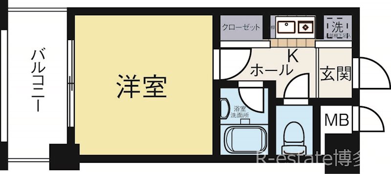 ピュアドームリブレ薬院 608号室 間取り