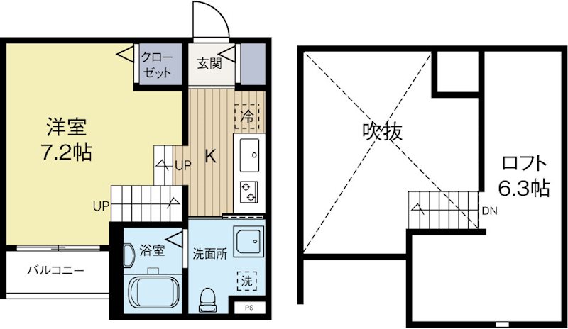 mint plus 201号室 間取り