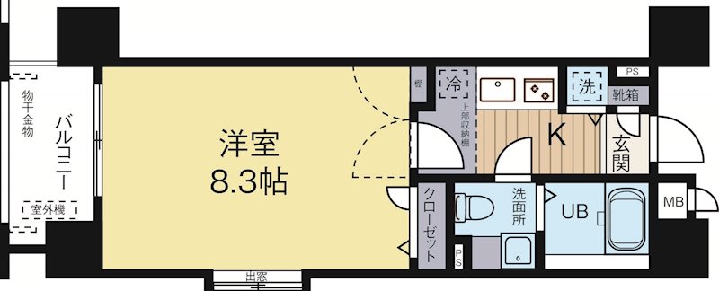 アクアシティ大手門 604号室 間取り