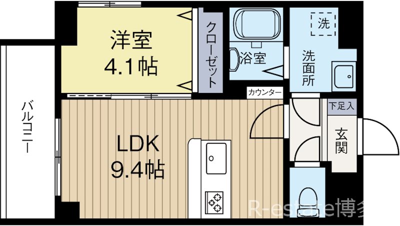 LIBTH白金 201号室 間取り