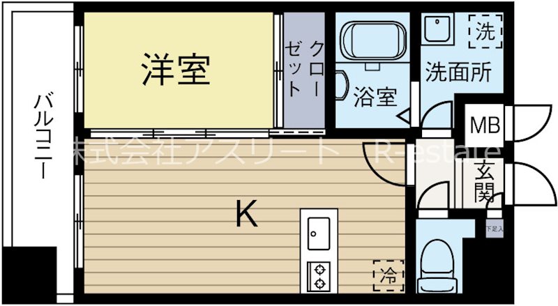 ヴィーダ博多 1102号室 間取り