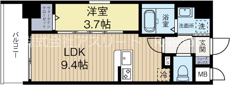 リューデサンテ 201号室 間取り