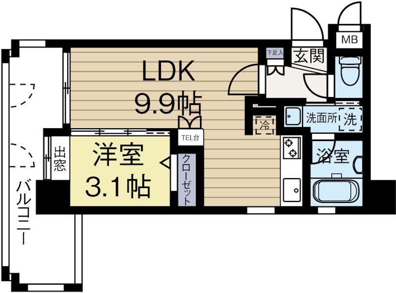 アクタス天神セントラルタワー 間取り図