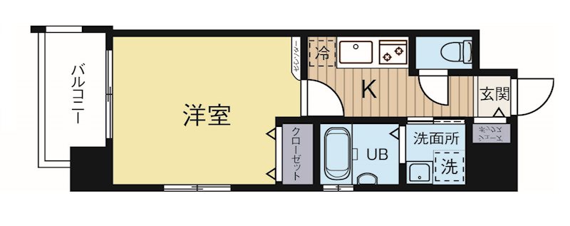 エンクレスト吉塚駅前 1203号室 間取り