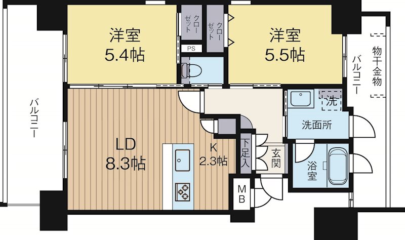 アルファシオサウスフォンテ 1305号室 間取り