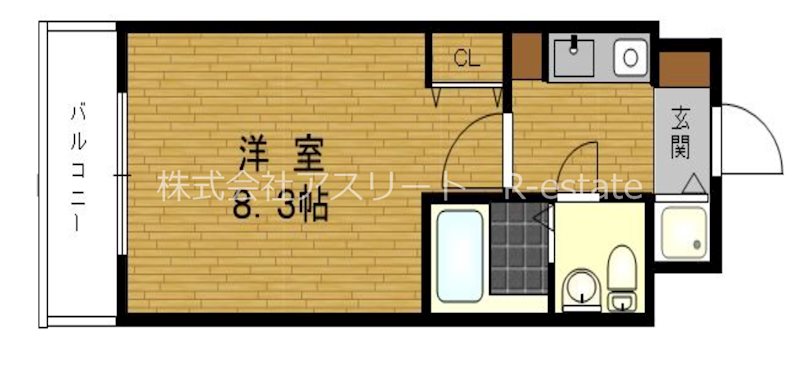 クリエート駅南 1106号室 間取り