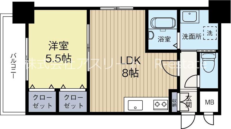 FUSHI　BLD 603号室 間取り