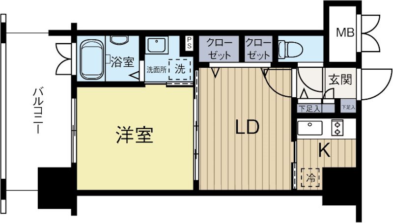 エンクレスト薬院LUCE 1004号室 間取り