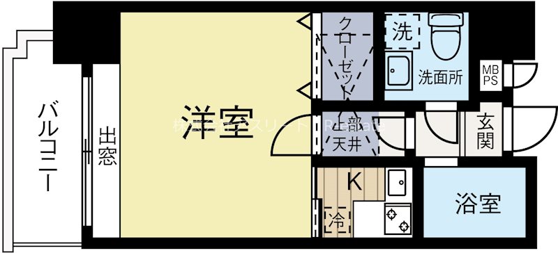 エステートモア警固 702号室 間取り