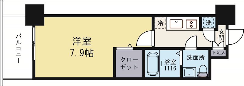 CLUBORIENTBLDNo.82EMPRESS 405号室 間取り