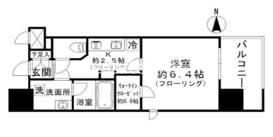 パークリュクス大手門mono 301号室 間取り