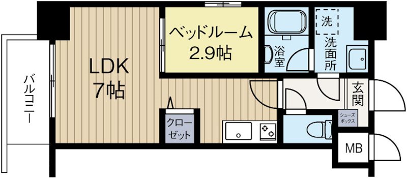 ウインステージ箱崎 903号室 間取り