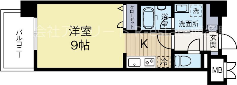 グランデール博多 205号室 間取り