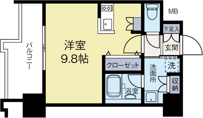 エンクレスト博多THE　TIME 408号室 間取り