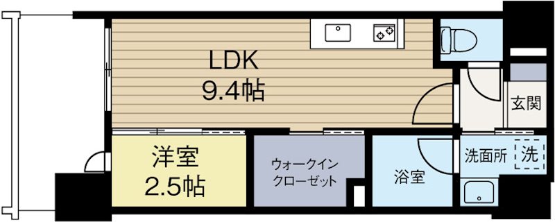 ベイグランデ 1207号室 間取り