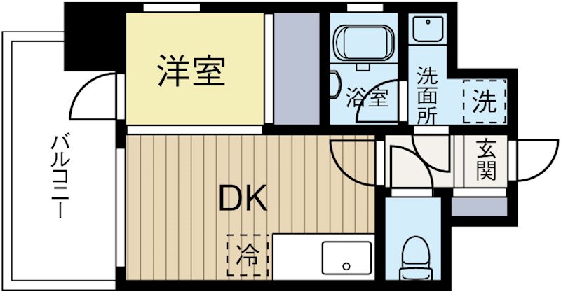 ソシオス天神 804号室 間取り