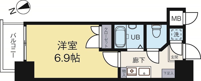 エンクレスト西公園 405号室 間取り