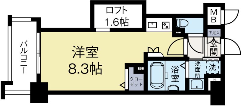 ラフォーレ天神南 302号室 間取り