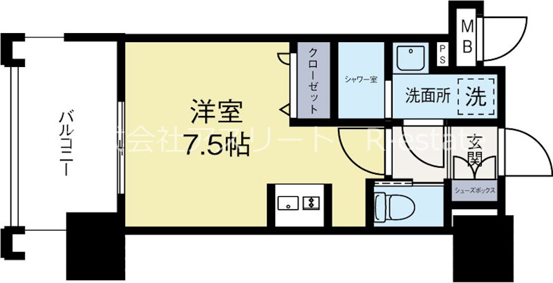 エンクレストALIVE白金 1002号室 間取り