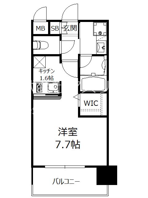 エンクレストベイ天神東2 1210号室 間取り