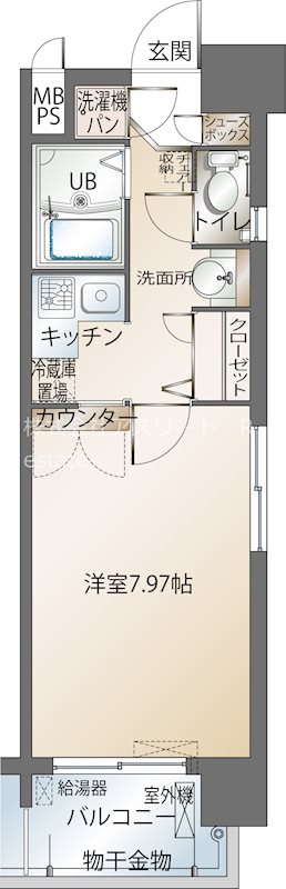 エンクレスト天神 306号室 間取り