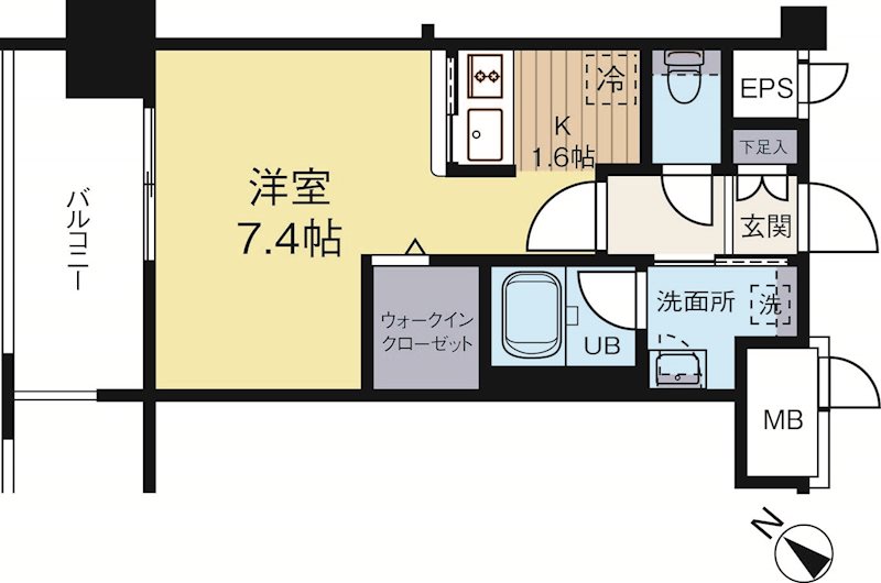 エンクレストベイサイド通り 318号室 間取り