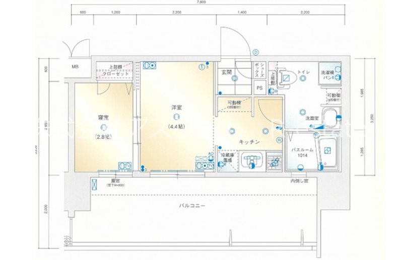 グランフォーレ箱崎アネックス 302号室 間取り