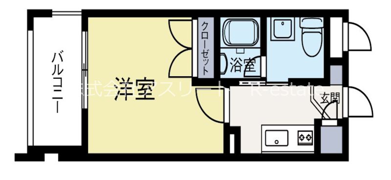 クレスティア天神サウス 405号室 間取り