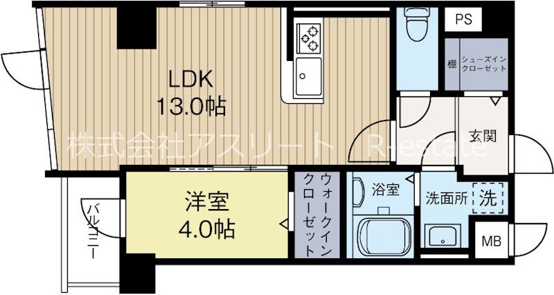 サヴィルロウ博多 501号室 間取り