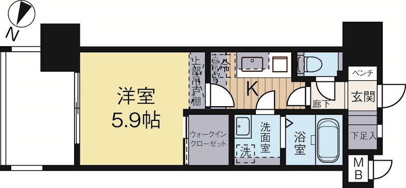 サヴォイラサブリエール 1304号室 間取り