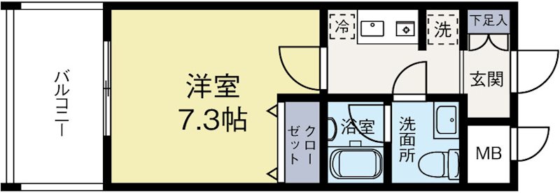 サンスクエア 903号室 間取り