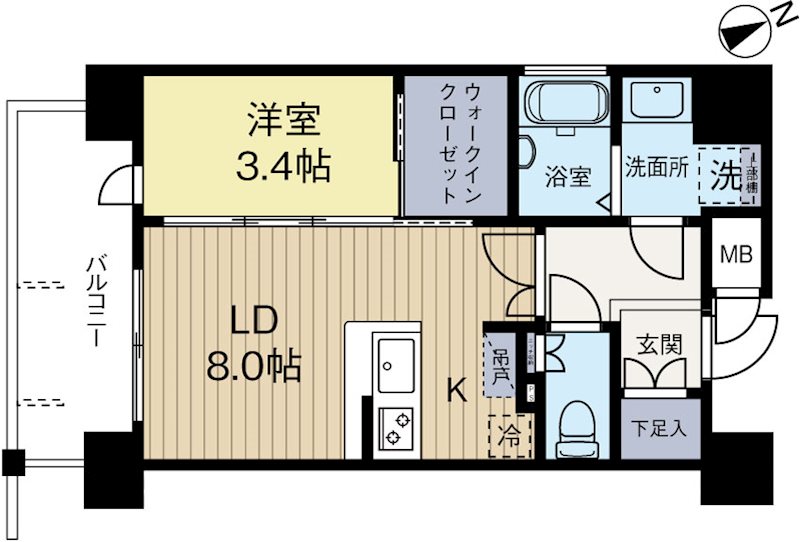 ネストピア大濠公園駅前2 1202号室 間取り
