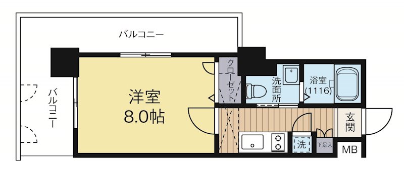 CLUBORIENTNo70HARBORSOUTHTOWER 328号室 間取り