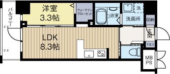 ネストピア博多シティ 902号室 間取り