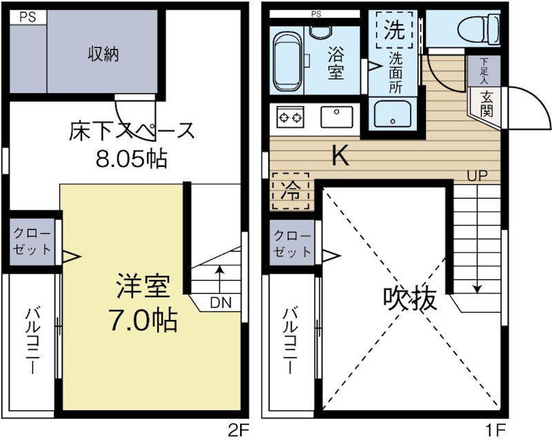 コンフォルテ博多 102号室 間取り
