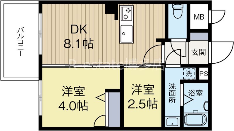 MODERN PALAZZO平尾path 306号室 間取り