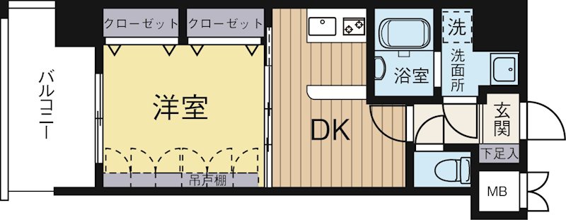 アクアシティ博多サウスステーション 401号室 間取り