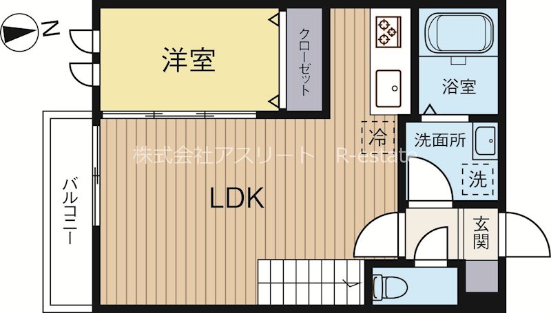 アンピオ吉塚参番館 202号室 間取り