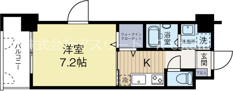 グランフォーレ桜坂ステーションプラザ 609号室 間取り
