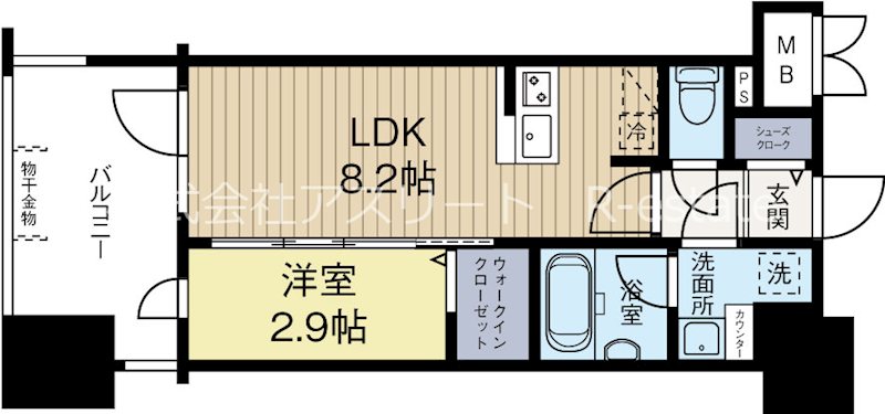 グランフォーレ千早マークスクエア　ウエストウイング 1403号室 間取り