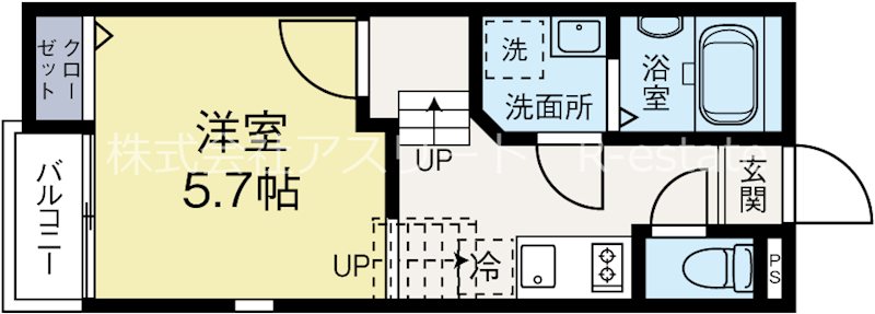 クレオ博多南参番館 203号室 間取り