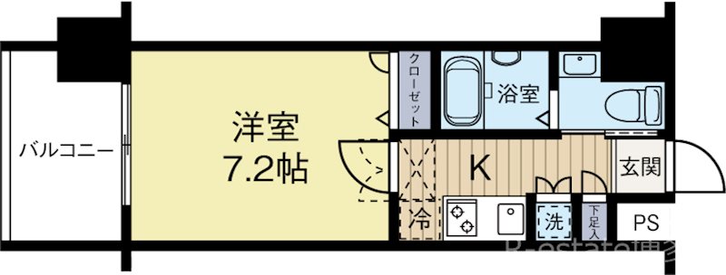 サヴォイザパームストリート 1103号室 間取り