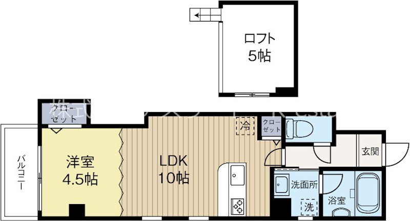 ジェンティーレ天神1 201号室 間取り