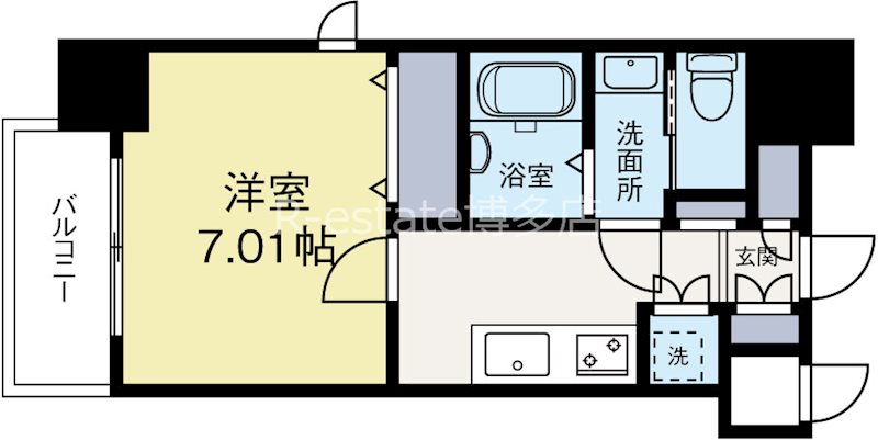 サヴォイ箱崎セントリシティ 1203号室 間取り